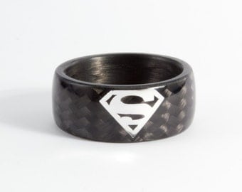 mens carbon fiber superman ring black and glossy wedding band water resistant very durable and hypoallergenic 01903_8n - Hypoallergenic Wedding Rings mens carbon fiber superman ring black and glossy wedding band water resistant very durable and hypoallergenic 01903_8n - Hypoallergenic Wedding Rings