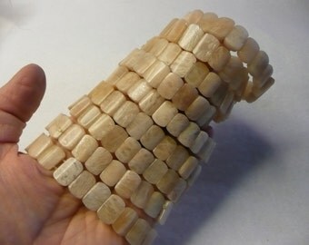 CLOSEOUTS Sunstone Gemstone Double Drilled Bracelet Beads