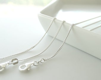 Sterling Silver Necklace Chain Finished - Create your own Necklace