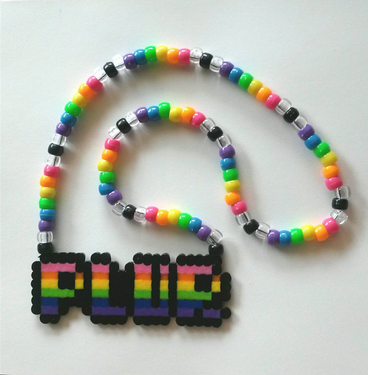 plur kandi necklace by littlebleezy on Etsy