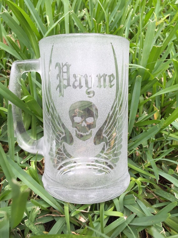 Custom Etched Beer Mug