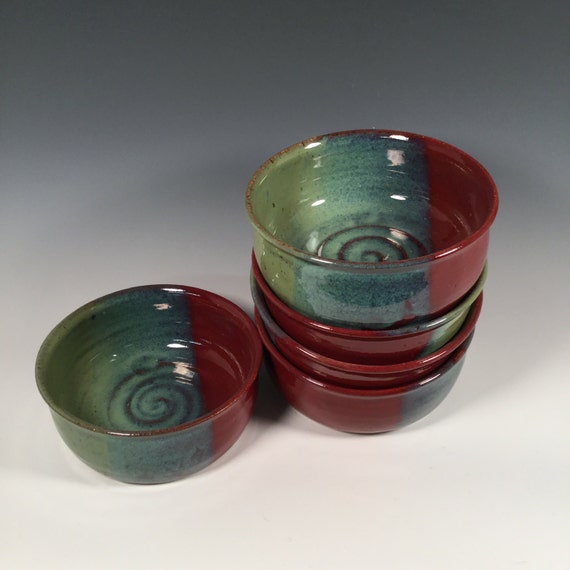 Pottery Soup Bowl large pottery soup bowl Brick Red and