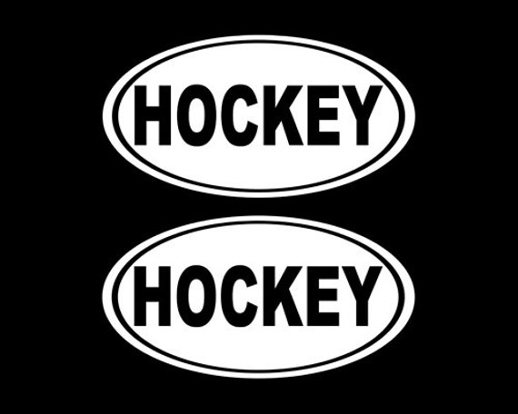 Oval Hockey Decal Car Decal Ice Hockey by StickerAndDecalMafia