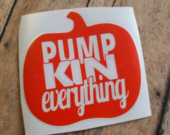 Pumpkin Decal | Thanksgiving Decal | Halloween Decal | Vinyl Decal | Mirror Decal | Glass Decal | Turkey Decor | Kitchen Decal