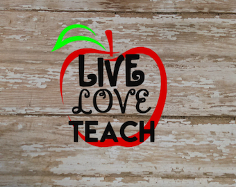Download Live love teach | Etsy