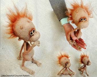 084 Baby monkey - Amigurumi Crochet Pattern PDF file by Pertseva Etsy