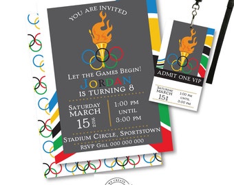 Olympic Party Invitation | Olympic Party Invitation Printable | Olympic Party | Party Printables
