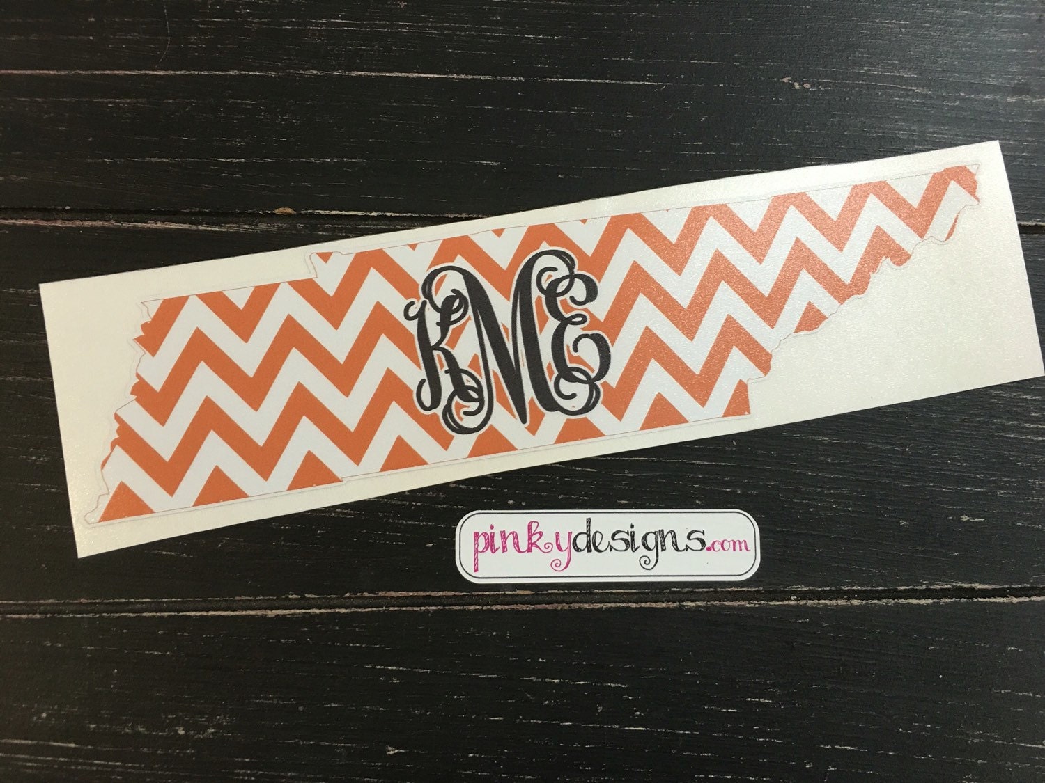 Tennessee Monogram Car Decal by PinkyDesign Etsy