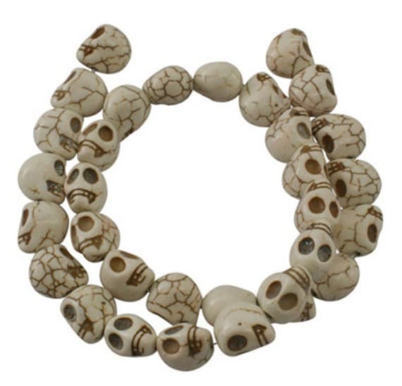 Skull Beads Assorted Colors Acrylic BULK Beads by castlekeys