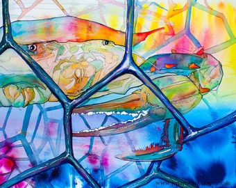 Crab Pot Close Up-Giclee by Jen Callahan Canvas Wrap