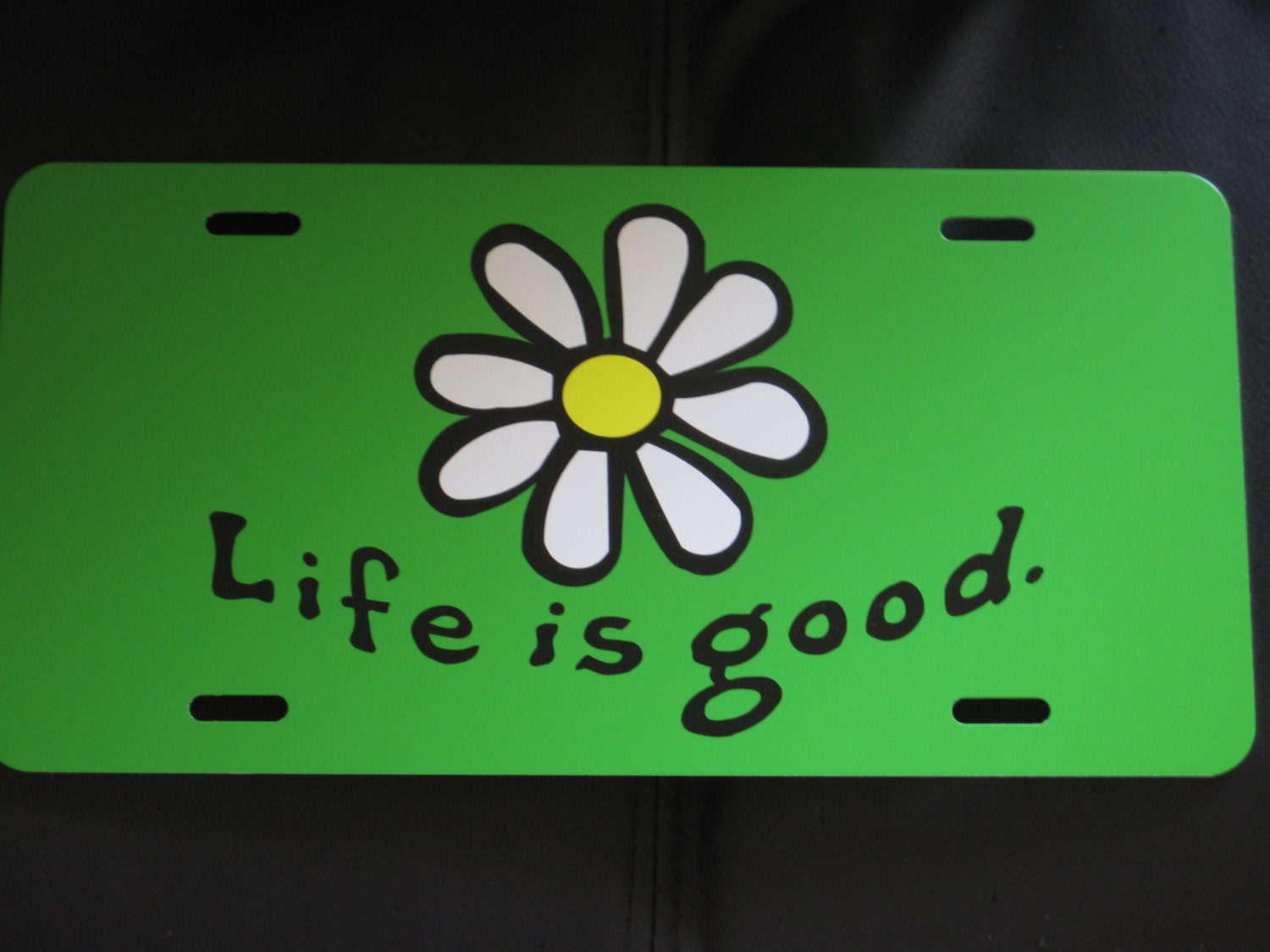 Life Is Good Daisy Decal Sticker License Plate Lime Green