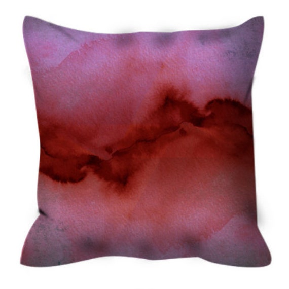 THE VIBE, RED Modern Minimalist Suede Throw Pillow Cushion