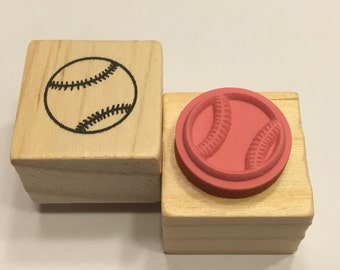 small baseball rubber stamp, 17 mm (BB4)
