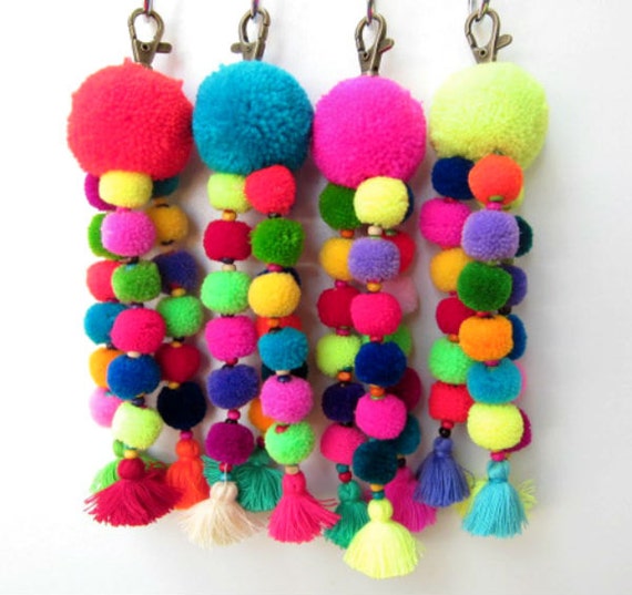 pom pom trend keychain on Listing Unavailable Etsy