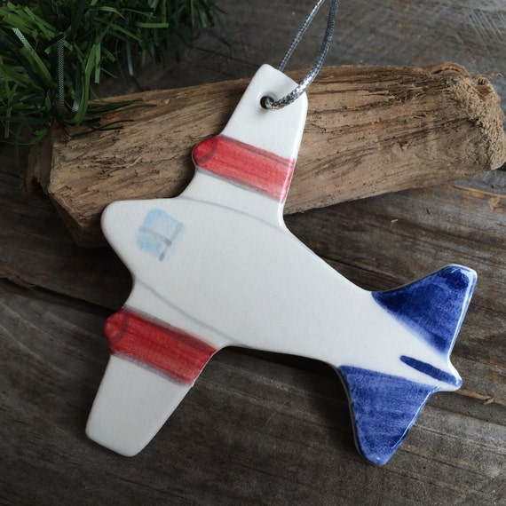 AIRPLANE Ornament Travel Ornament pilot ornament for boy