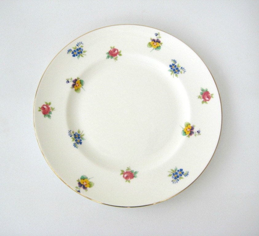 Staffordshire fine bone china plate floral plate floral