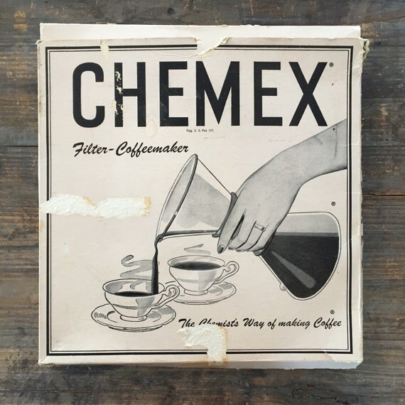 Vintage 1960 s Chemex coffee maker filters by ContrivedtoCharmShop