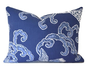 60% SALE Lumbar Pillow Cover Decorative Pillow Cover Designer Pillow Blue Pillow Koi Fish Pisces Aegean