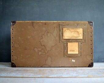 Vintage Fiberco Laundripak Shipping Box | Vintage Storage Box | Metal Corners | Military Shipping Box | Army Collectible