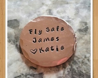 fly safe pocket coin pilot military pilot gift for pilot challenge coin flight school pilot graduation military gift idea flying gift