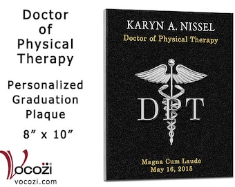 Doctor of Physical Therapy Graduation Gift Personalized 8" x 10" Plaque Physical Therapist Gift