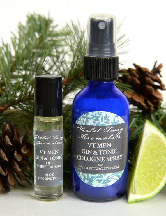 Gin & Tonic Men's Cologne Natural Cologne by VioletTwigAromatics