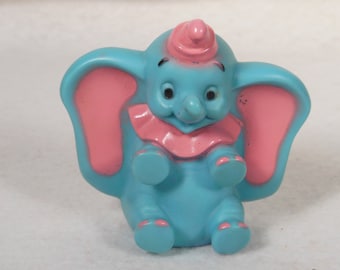 Vintage-Walt Disney Productions-Rubber Dumbo-1977-Gabriel-3" Tall