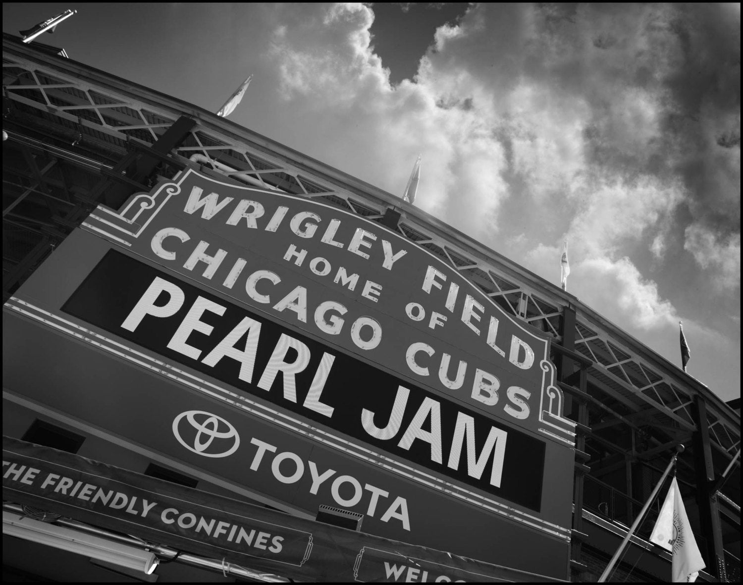 Pearl Jam Wrigley Field Marquee 2016 Photograph