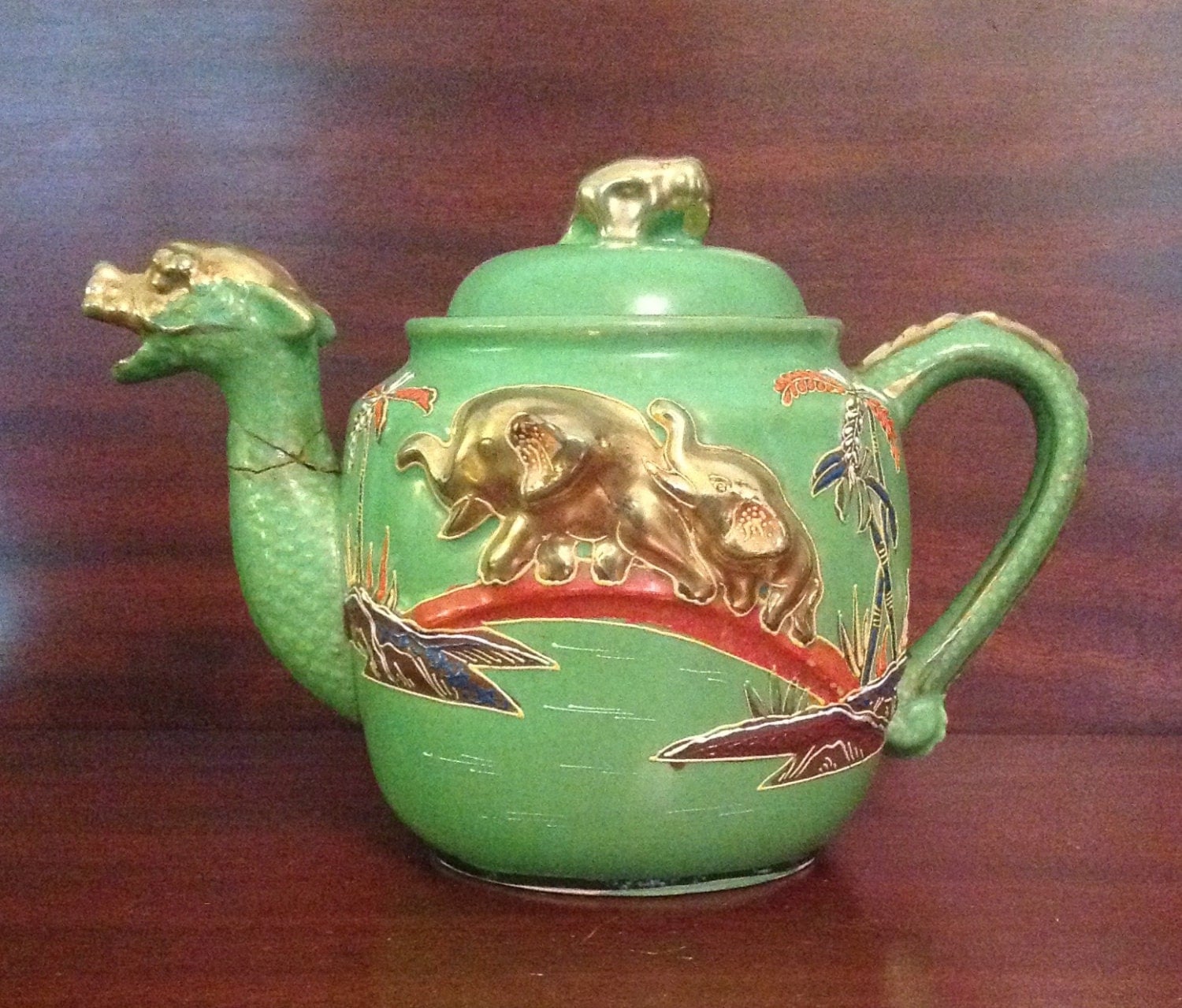 Japanese Moriage dragonware teapot dragon ware porcelain china