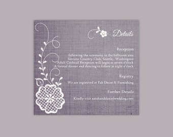 DIY Wedding Details Card Template Editable by TheDesignsEnchanted
