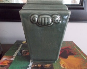 Art Deco Vase,Vintage Ceramic Vase,Vintage Vase,Art Deco Home Decor,Ceramic Vase,Green Ceramic Vase,Great Gatsby Decor