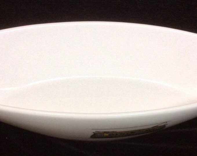 Souvenir Guritno Boat-Shaped Dish Porcelain Melbourne Australia