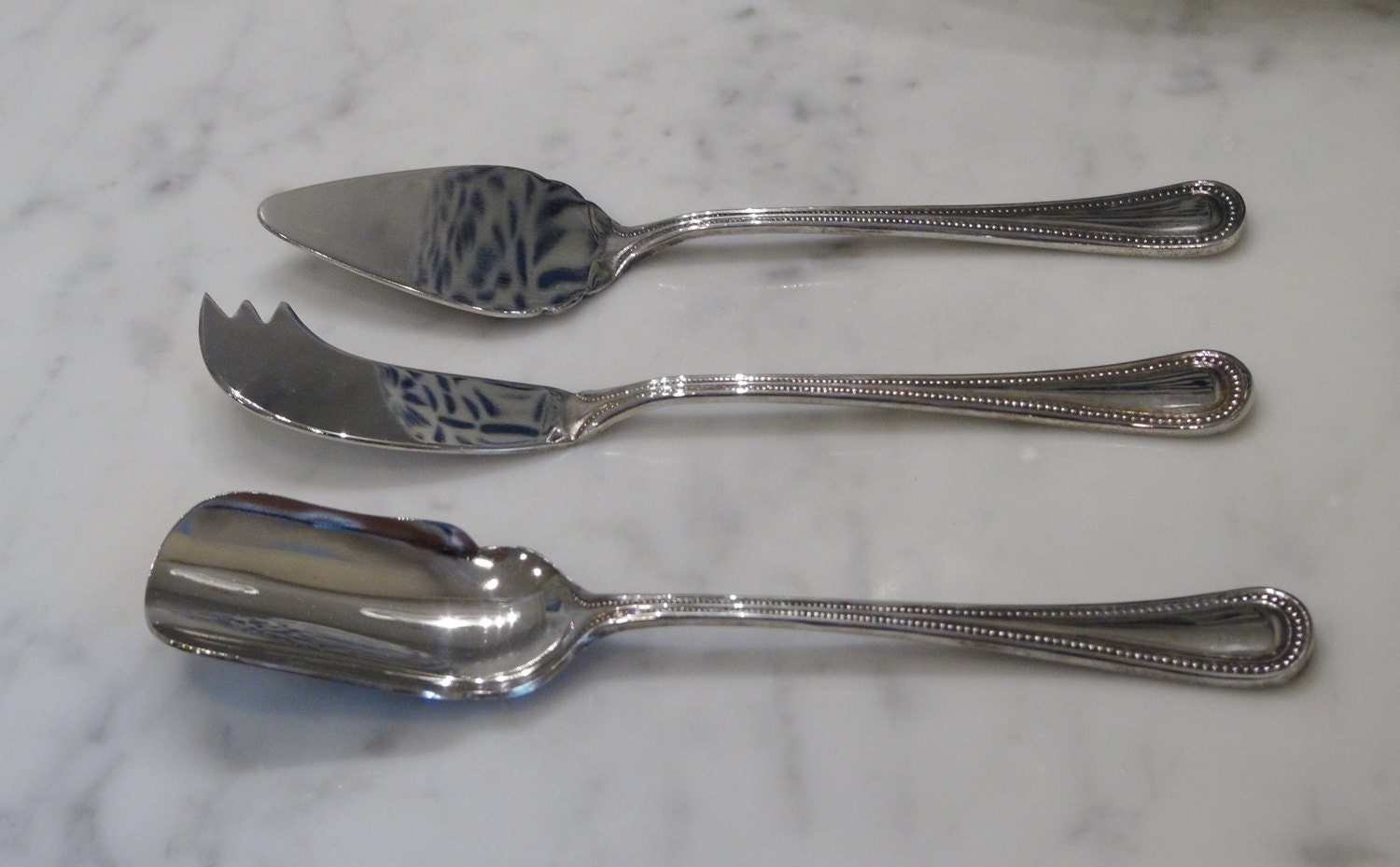 3 Silver Plated Serving Utensils / Godinger / Set of 3 / Small