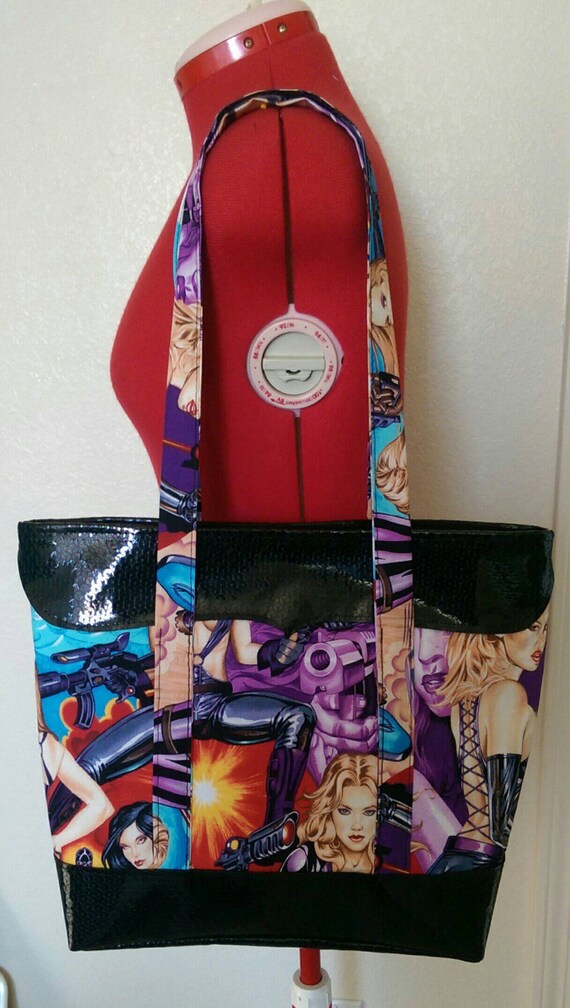Sexy Combat Pinup Tote Bag by AudacitybyAngelic on Etsy