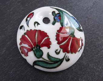 Items similar to Handmade Iznik Cini Ceramic Plate on Etsy