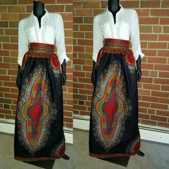 African print high waist skirt by Julianaoklothings on Etsy