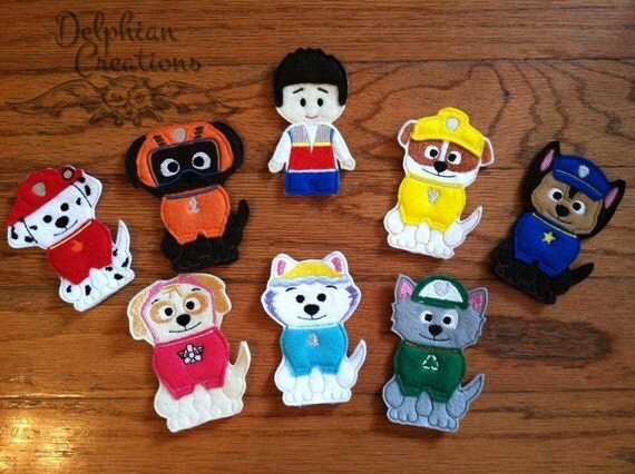Items similar to Paw Patrol Finger Puppets on Etsy