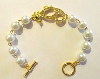 SS339 Elastic Ball & Ocean 2mm Bracelet main image 1