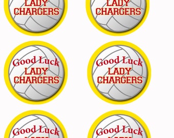 3 inch Printable Volleyball tags or labels. I'll add your