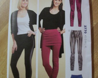 Kwik Sew 3770 Misses (XS, S, M, L, XL) Leggings and Skirt