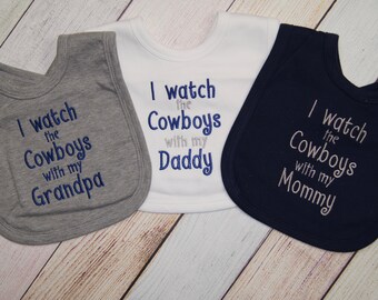 Dallas Cowboys Baby Bib - Dallas Cowboys Baby Girl - Dallas Cowboys Baby Boy - Grandpa Bib - Gift for new dad - Football Embroidered Bib