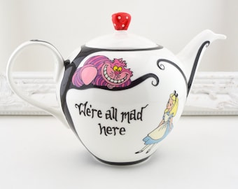 Alice in Wonderland Large Bone China Teapot