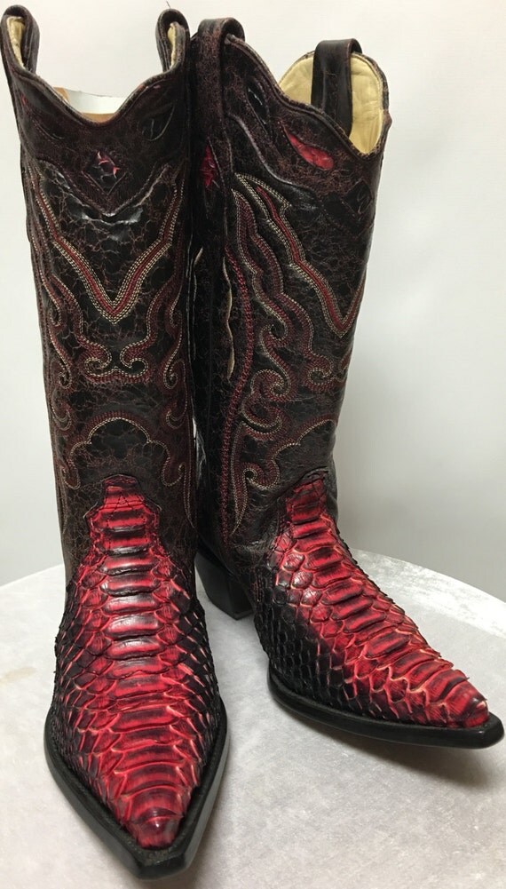 Corral Boots Snake Skin Boots in size 7.5 M