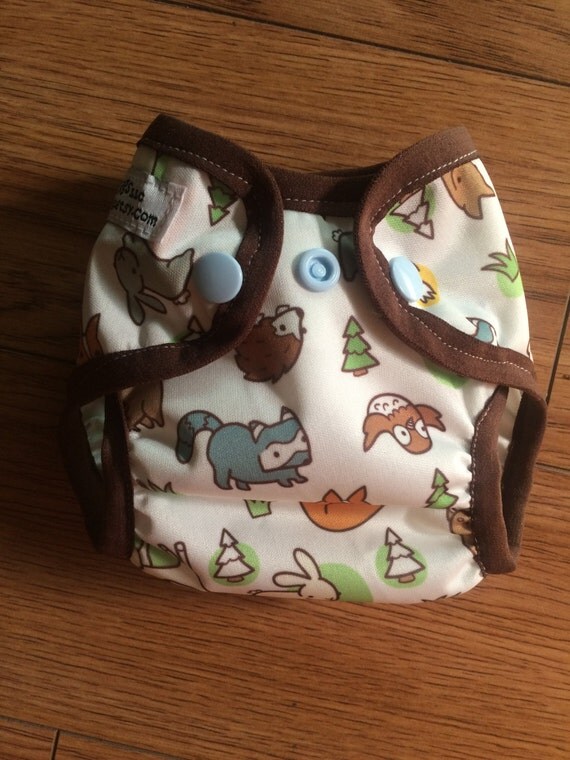 Items similar to Preemie Cloth Diapers All in One, Organic Fitted or Cover for Infants 3 to 7