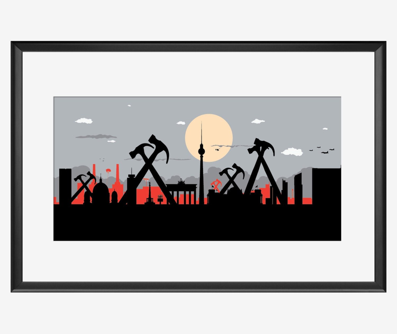 Pink Floyd Wall Art berlin skyline print berlin art berlin print berlin poster Pink Floyd Wall Art berlin skyline print berlin art berlin print berlin poster