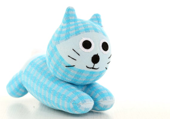 cat stuffed toy blue magic