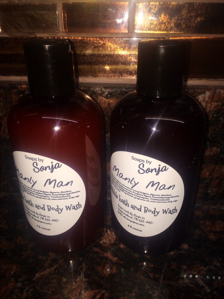Manlyman Bubble Bath and body wash for men bubbly bubble