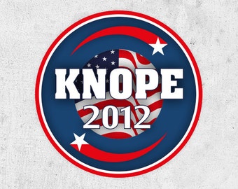 Leslie Knope Sticker! "Knope 2012" parks and recreation, Amy Poehler. pawnee counvil election