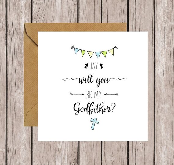 Personalised Will You Be My Godfather Card