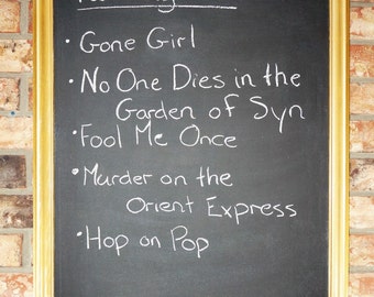 Handmade Chalkboard in Gold Painted Frame